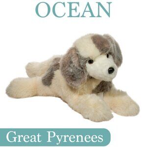 New w/Tag Douglas Plush Dog-Great Pyrenees Large Ocean  23"